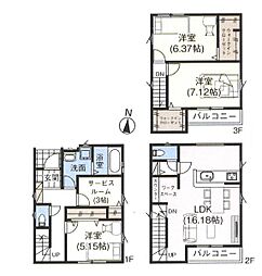 物件画像 川口市本前川1丁目 新築一戸建て 4期 3号棟
