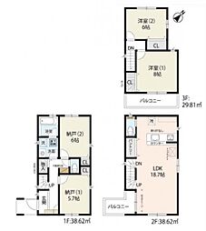物件画像 蕨市南町3丁目 新築戸建て III期 2号棟