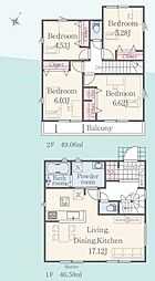 物件画像 北本市西高尾8丁目　新築一戸建て　23−1期　12号棟