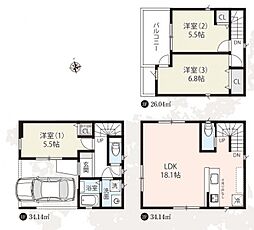 物件画像 蕨市北町4丁目 新築一戸建て V期 1号棟