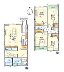 物件画像 川口市元郷3丁目　新築一戸建て　I期　2号棟