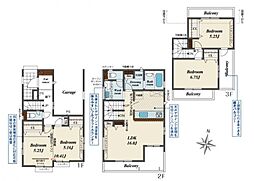 物件画像 越谷市恩間　新築一戸建て　1号棟