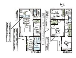 物件画像 川口市榛松3丁目　新築一戸建て　3期　1号棟