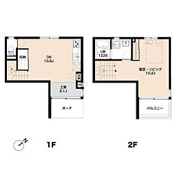 meedo（アトリエ住居） 1DKの間取り
