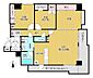 間取り：陽当たり・通風良好な3面バルコニーの角部屋！約17.4帖の広々LDK＆全居室収納付きで生活動線もスッキリ。ポーチやトランクルームも備えた、快適で暮らしやすい3LDKです。