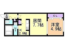 間取図画像 1LDK