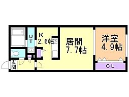 間取図画像 1LDK