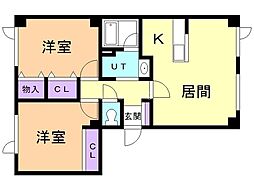間取図画像 2LDK