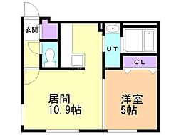 ブリエ・アサヒ 1LDKの間取図画像