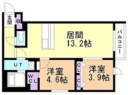 間取図画像 2LDK