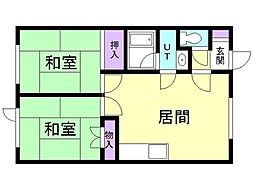 ベルトピア3 2LDKの間取図画像