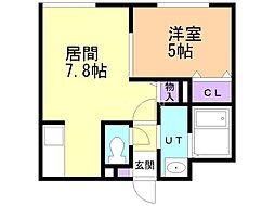 ナトゥーラ 1LDKの間取図画像