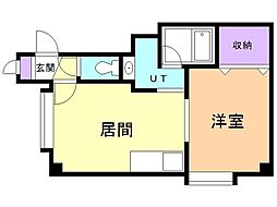 メゾンドエコー31 1DKの間取図画像