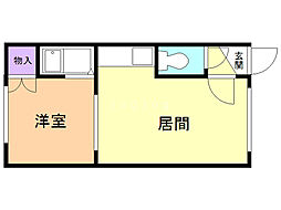 シェレナ住吉5 1LDKの間取図画像
