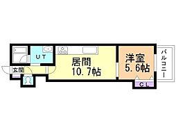 MahaRo 1LDKの間取図画像