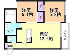 仮)NFP千歳 2LDKの間取図画像