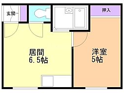 ジェーハイツ千歳住吉1 1DKの間取図画像