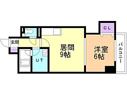 SkyVillageマーベラスB.L.D 1DKの間取図画像