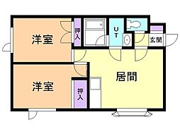 インペリアルC 2LDKの間取図画像