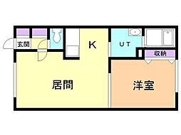 ポラリス 1LDKの間取図画像
