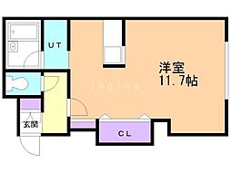 メゾンド幸ビル ワンルームの間取図画像