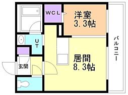 Elite Base HOPE II 1LDKの間取図画像