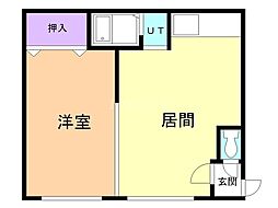 セントベルジェ 1DKの間取図画像