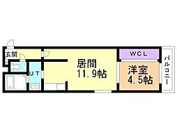 ルーチェ千歳本町 1LDKの間取図画像