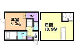クラヴィエ 1LDKの間取図画像