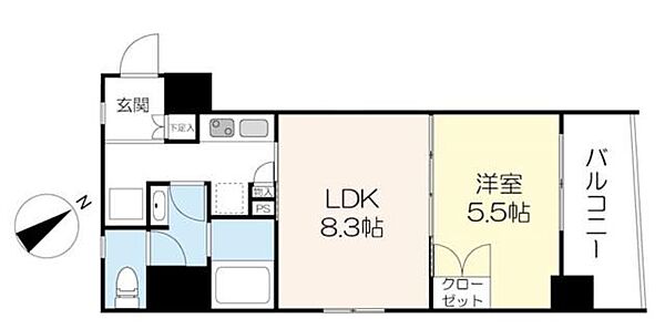 物件名非公開　Legabene八丁堀（レーガベーネ八丁堀） ｜東京都中央区八丁堀3丁目(賃貸マンション1LDK・4階・40.43㎡)の写真 その2