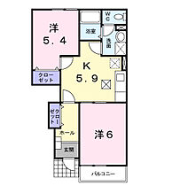 岡山県備前市穂浪447番地1（賃貸アパート2K・1階・42.77㎡） その2