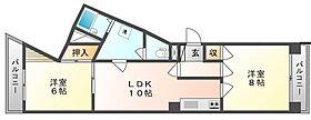 パークヒルズ後楽 305 ｜ 岡山県岡山市中区東山1丁目（賃貸アパート2LDK・3階・46.00㎡） その2