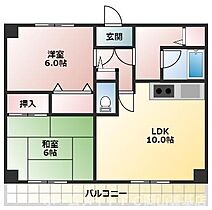 アリベ国富 301 ｜ 岡山県岡山市中区国富（賃貸マンション2LDK・3階・54.00㎡） その2