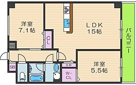 シャンピア国分町 101 ｜ 大阪府大阪市天王寺区国分町3-7（賃貸マンション2LDK・1階・62.77㎡） その2