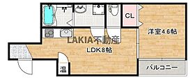 F asecia ENIF  ｜ 大阪府大阪市東住吉区照ケ丘矢田4丁目（賃貸アパート1LDK・3階・28.87㎡） その2