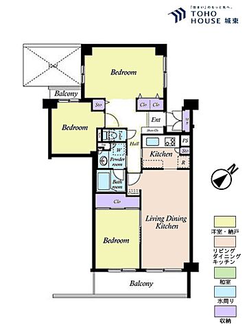 間取り コスモ西葛西 4階/-