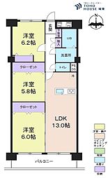 新松戸西パークハウスB 3LDKの間取図画像