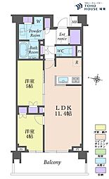 クレヴィア大泉学園 2LDKの間取図画像