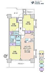 ナイスアーバン本八幡 3LDKの間取図画像