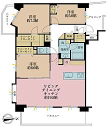ヒューマンスクエア戸田ヴィラシア 3LDKの間取図画像