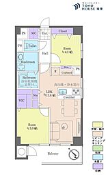 梅島ハイツ 2LDKの間取図画像