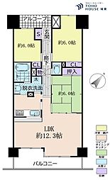 藤和シティホームズ板橋ADVANTIA 3LDKの間取図画像