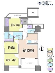 ラ・アトレ梅島 3LDKの間取図画像
