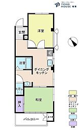第15小倉ハイコーポ 2DKの間取図画像