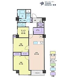 上板橋ハウス 2SLDKの間取図画像