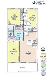 コスモ戸田パークスクエア 3LDKの間取図画像