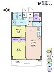 日暮里ダイヤモンドマンション 1SLDKの間取図画像