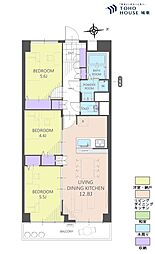 綾瀬グランドハイツ 3LDKの間取図画像