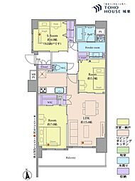 クリオ船橋法典 2SLDKの間取図画像