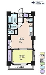 川口ファミリーマンション 1LDKの間取図画像